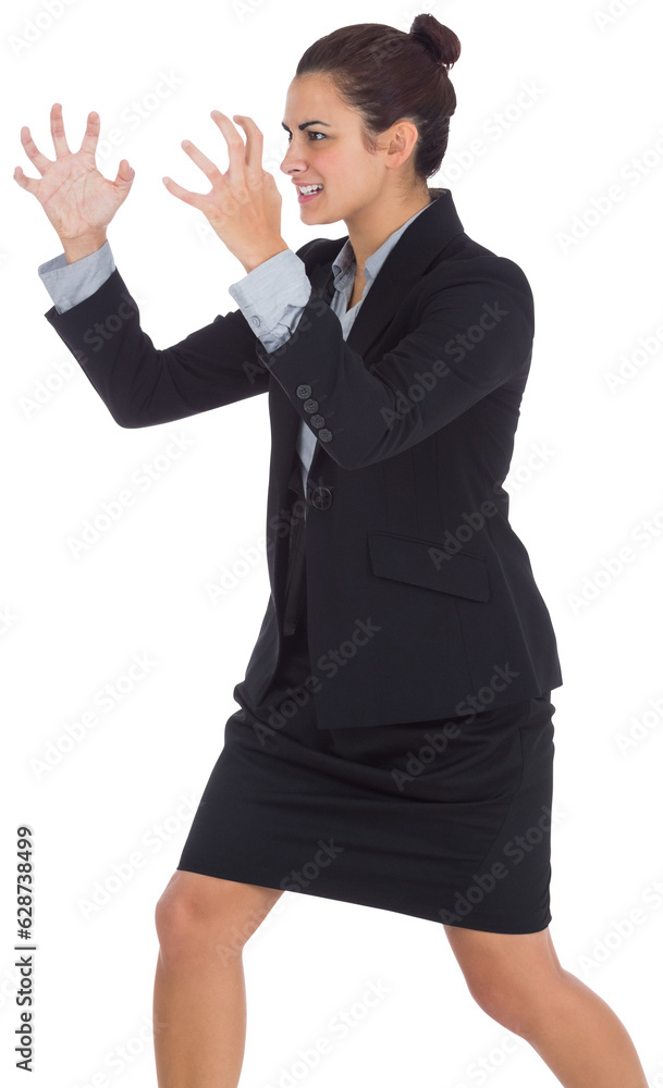Digital png photo of caucasian woman on transparent background Digital png photo of caucasian woman on transparent background