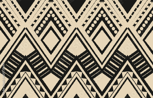 Ethnic abstract ikat art. Aztec ornament print. geometric ethnic pattern seamless  color oriental.  Design for background ,curtain, carpet, wallpaper, clothing, wrapping, Batik, vector illustration.