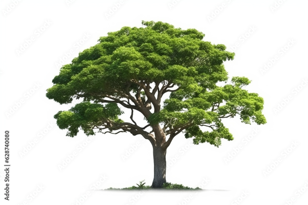 Fototapeta premium Tree isolated on white background for garden design.Tropical species found in Asia