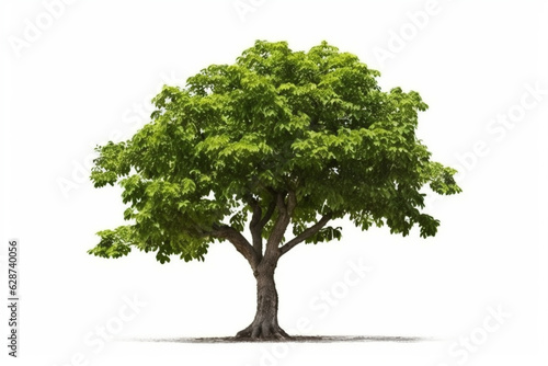 Tree isolated on white background for garden design.Tropical species found in Asia