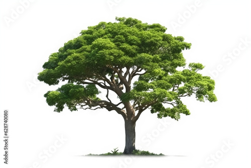 Tree isolated on white background for garden design.Tropical species found in Asia