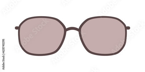 Sunglasses, glasses icon. Vector illustration, flat design. Funny summer glasses illustration.