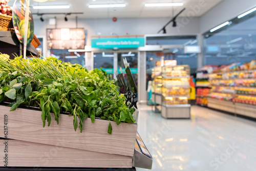 Tableau sur toile Bangkok, Thailand - November 23, 2021 : Unidentified supermarket or hypermarket is a popular destination for shopping a food and relaxing family