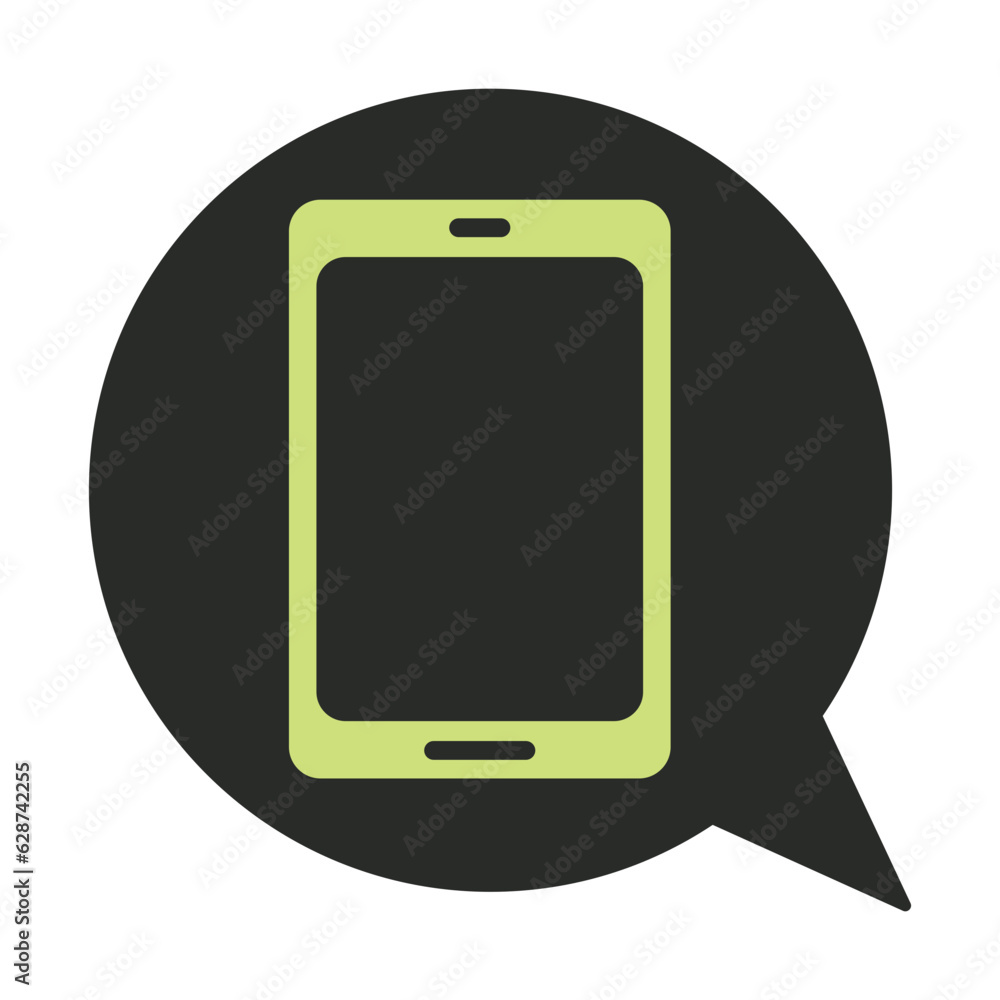 Icon contact illustration phone with tablet Icon contact illustration phone with tablet