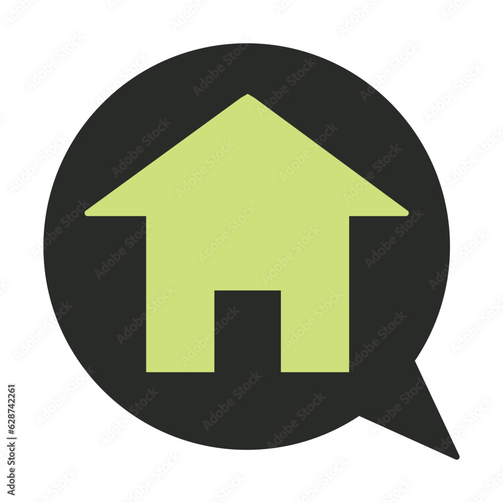 Icon contact illustration home icon button Icon contact illustration home icon button