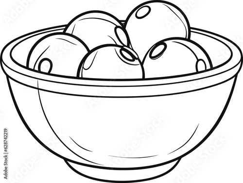 Bowls coloring pages vector animals