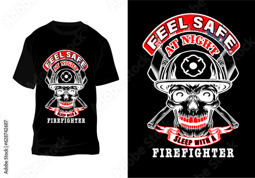 Firefighter T-shirt Design  and  T-shirt Design