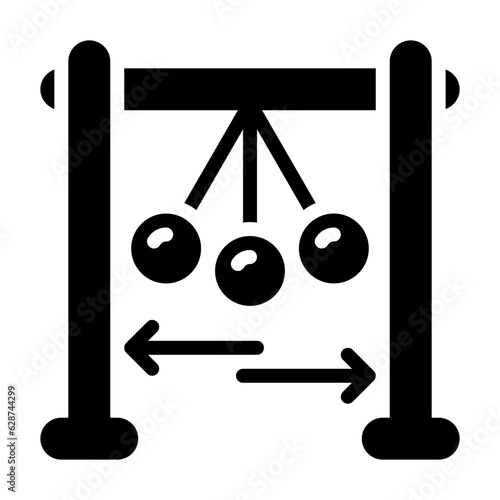 Physics glyph icon
