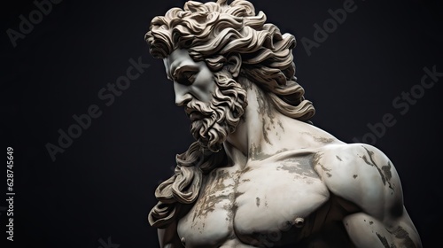 An imposing Greek statue, testament to ancient Hellenic art and culture. Generative AI