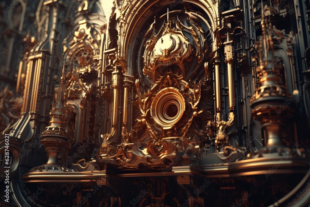 3D Render Intricate Baroque Unique Texture Background 3D Render Intricate Baroque Unique Texture Background