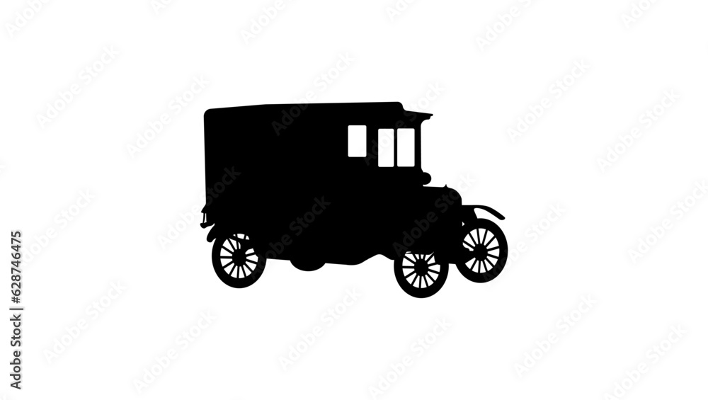 old furgon silhouette