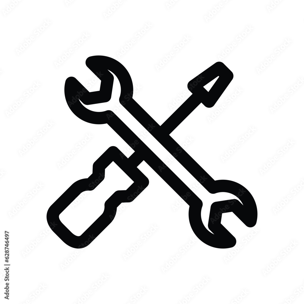 Maintenance repair tools vector icon Maintenance repair tools vector icon