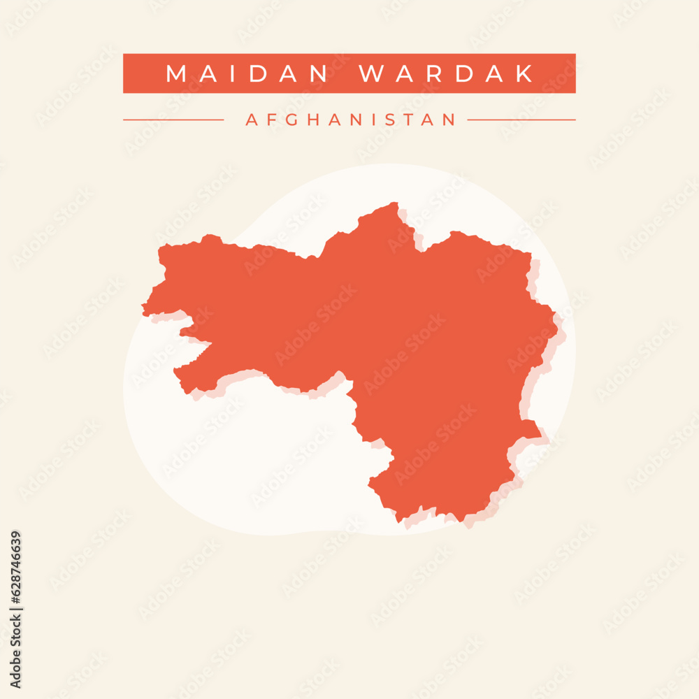 Vector illustration vector of Maidan Wardak map Afghanistan Vector illustration vector of Maidan Wardak map Afghanistan