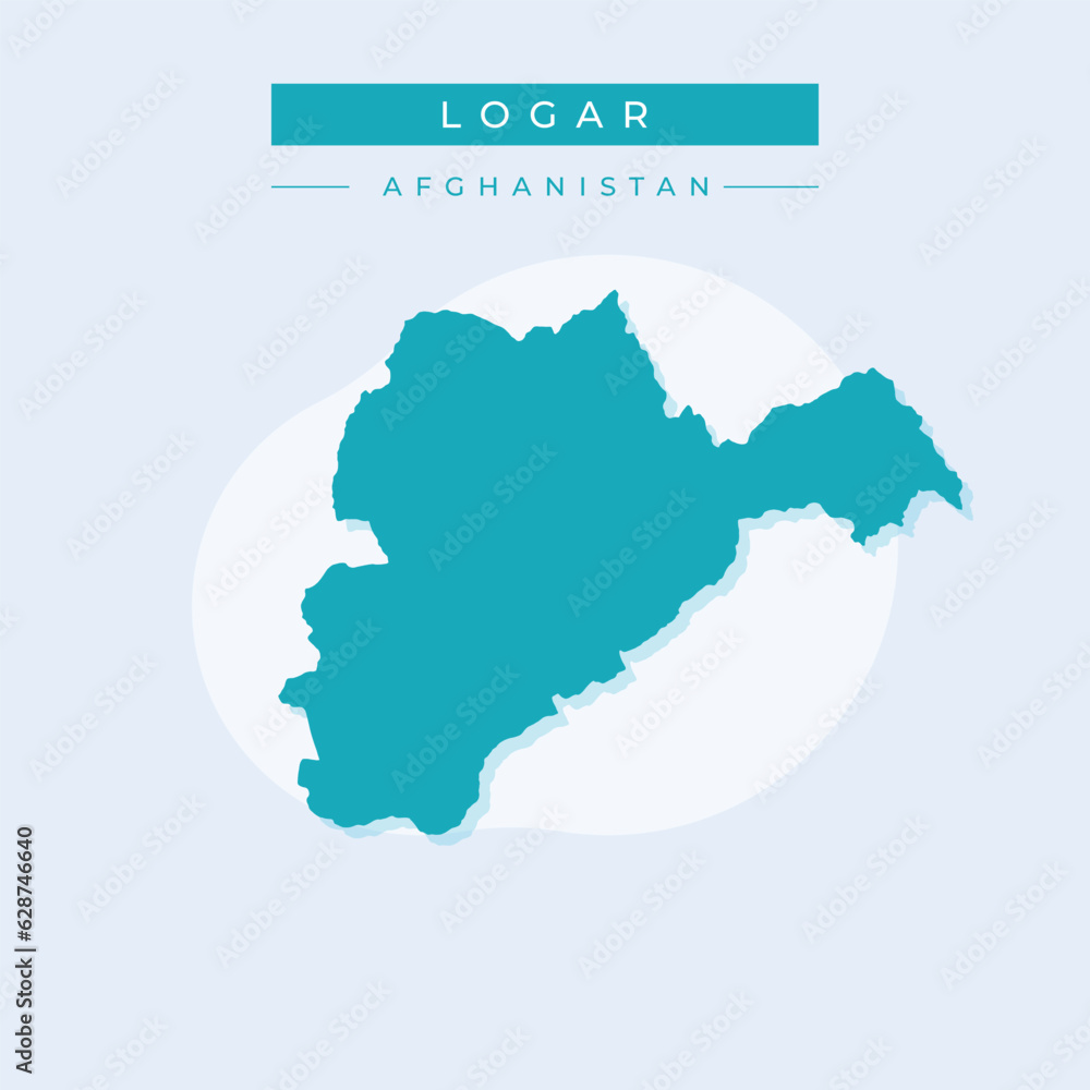 Vector illustration vector of Logar map Afghanistan