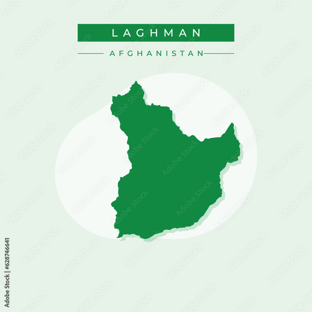 Vector illustration vector of Laghman map Afghanistan