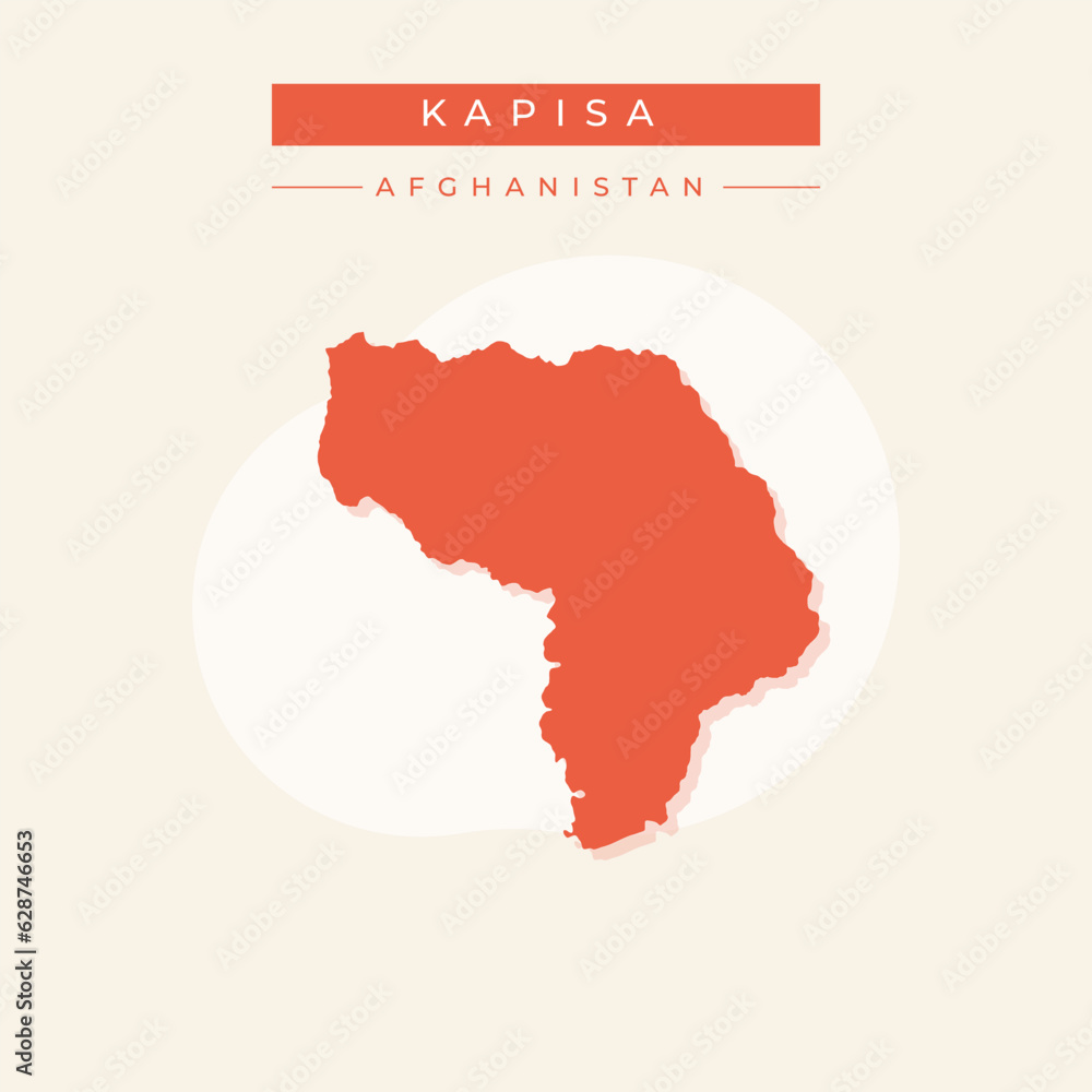 Vector illustration vector of Kapisa map Afghanistan