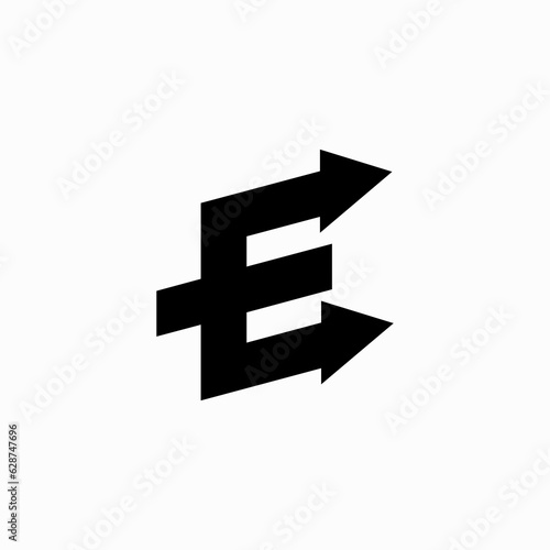 E arrow logo