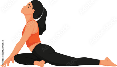 Pigeon yoga pose asana