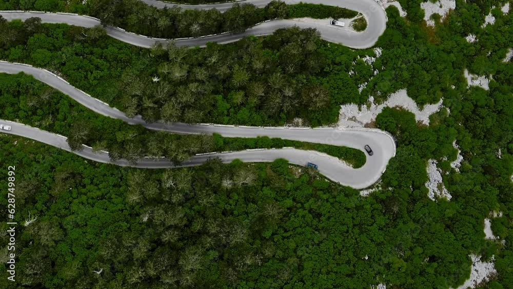 Vertical transfagarasan road with sharp edges Vertical transfagarasan road with sharp edges