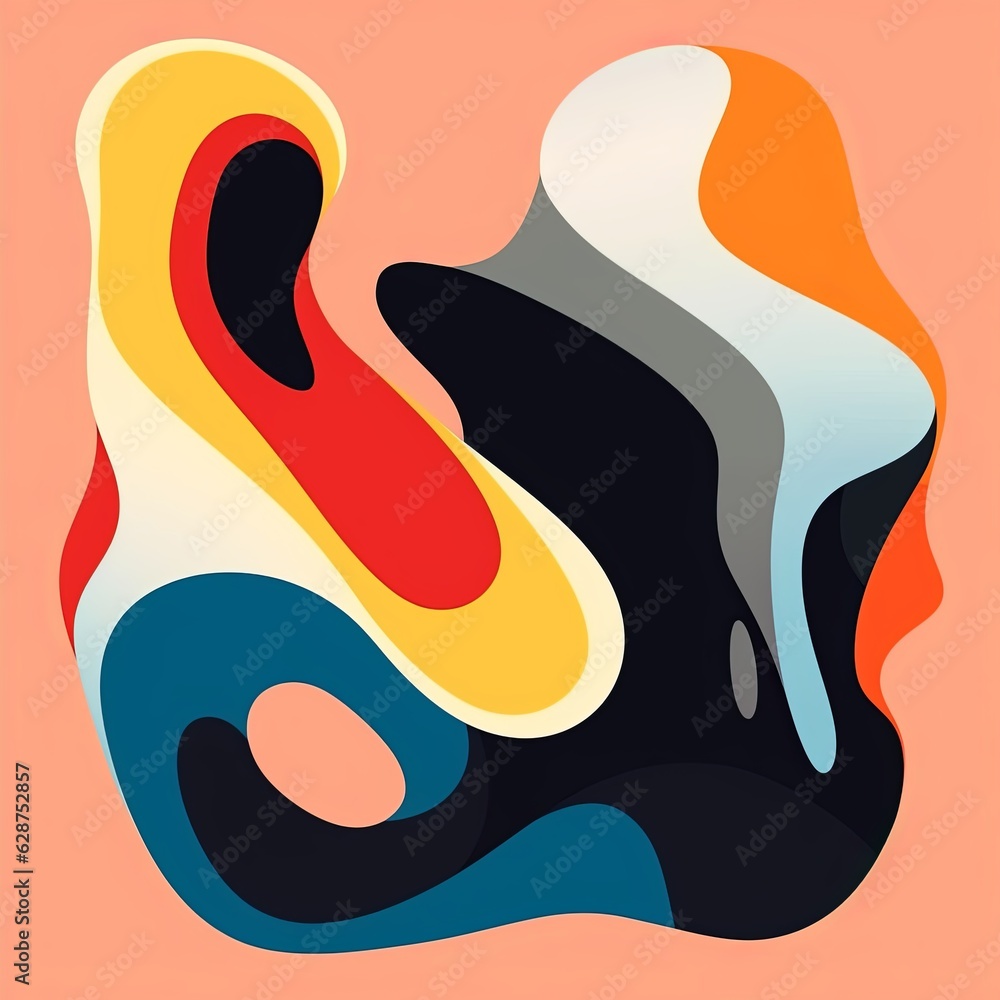 Abstract Organic Fluid Artistic Graphic Design Abstract Organic Fluid Artistic Graphic Design