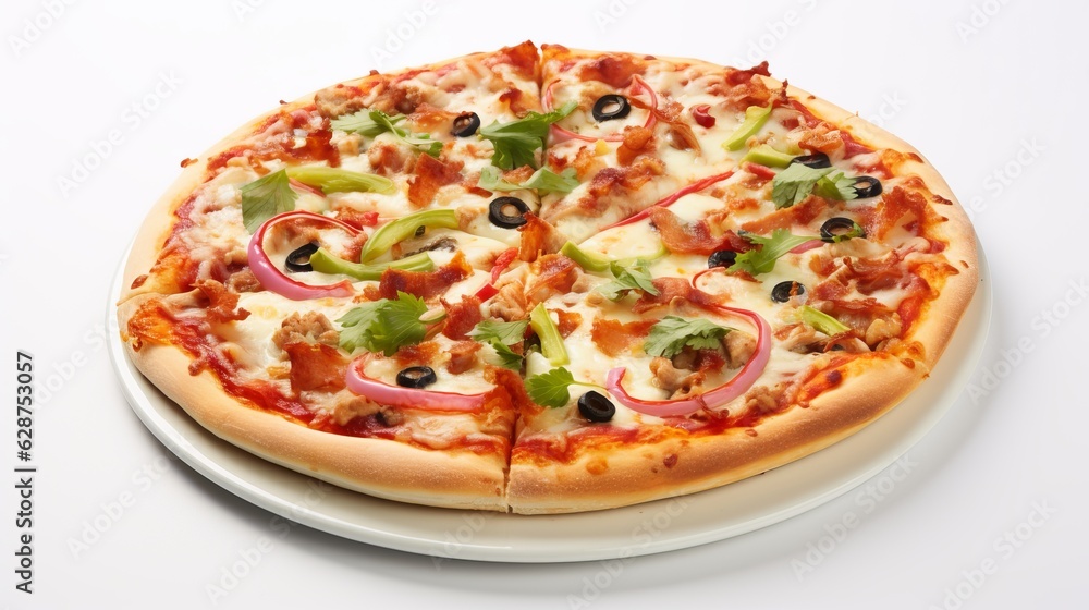 Pizza on White Background