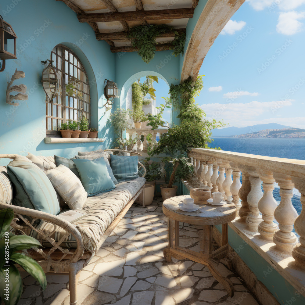 Obraz premium interior facing the sea