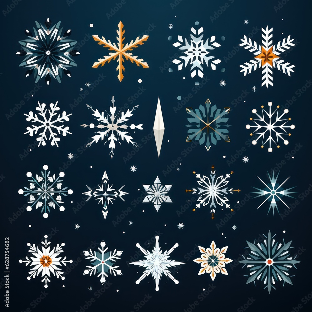 Winter's Whimsical Snowflake Doodles A Vector Image Celebrating Love Winter's Whimsical Snowflake Doodles A Vector Image Celebrating Love