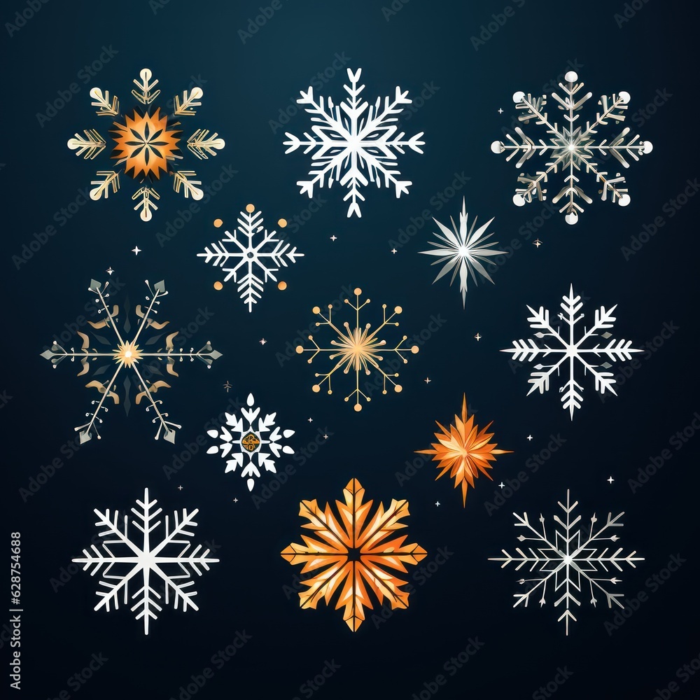 Winter's Whimsical Snowflake Doodles A Vector Image Celebrating Love Winter's Whimsical Snowflake Doodles A Vector Image Celebrating Love