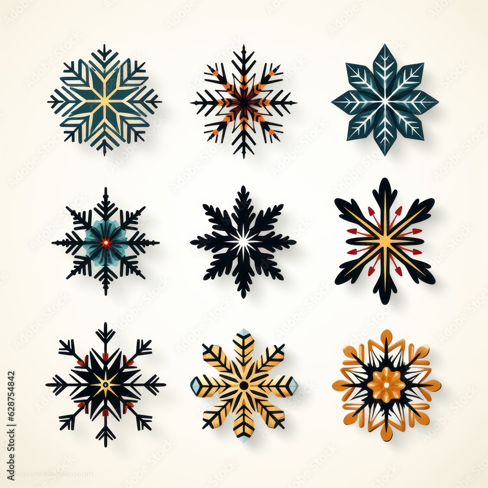 Winter's Whimsical Snowflake Doodles A Vector Image Celebrating Love Winter's Whimsical Snowflake Doodles A Vector Image Celebrating Love
