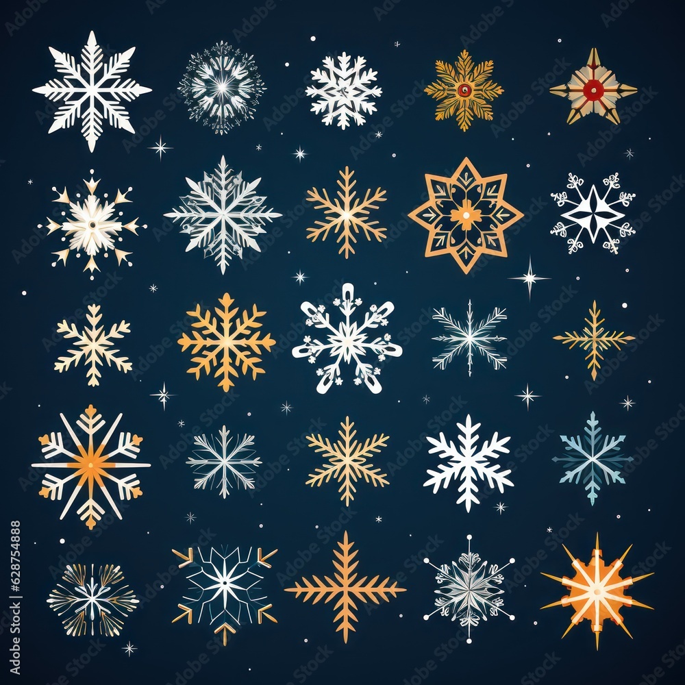 Winter's Whimsical Snowflake Doodles A Vector Image Celebrating Love Winter's Whimsical Snowflake Doodles A Vector Image Celebrating Love