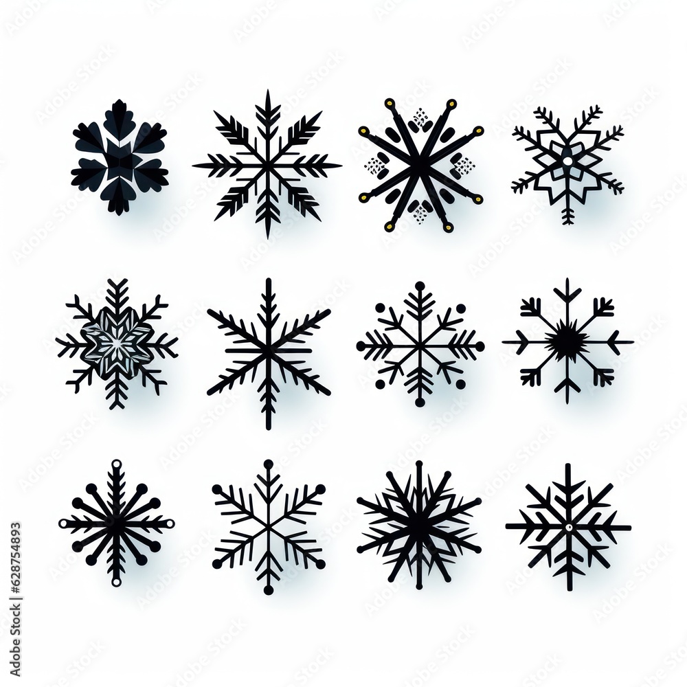 Winter's Whimsical Snowflake Doodles A Vector Image Celebrating Love Winter's Whimsical Snowflake Doodles A Vector Image Celebrating Love