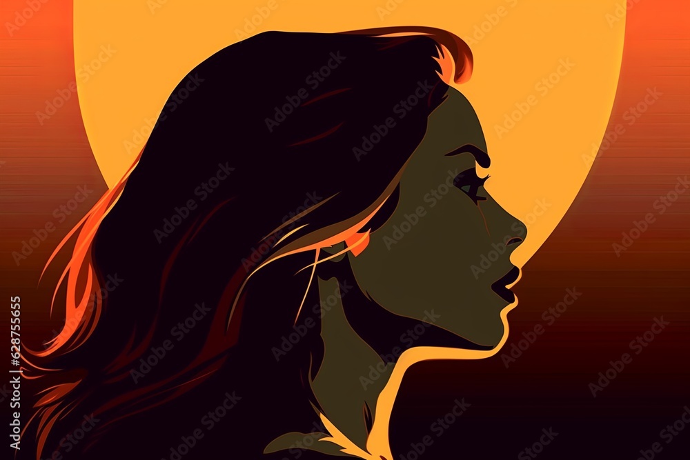 Bold Sleek Graphical Minimalist Female Profile Design Bold Sleek Graphical Minimalist Female Profile Design