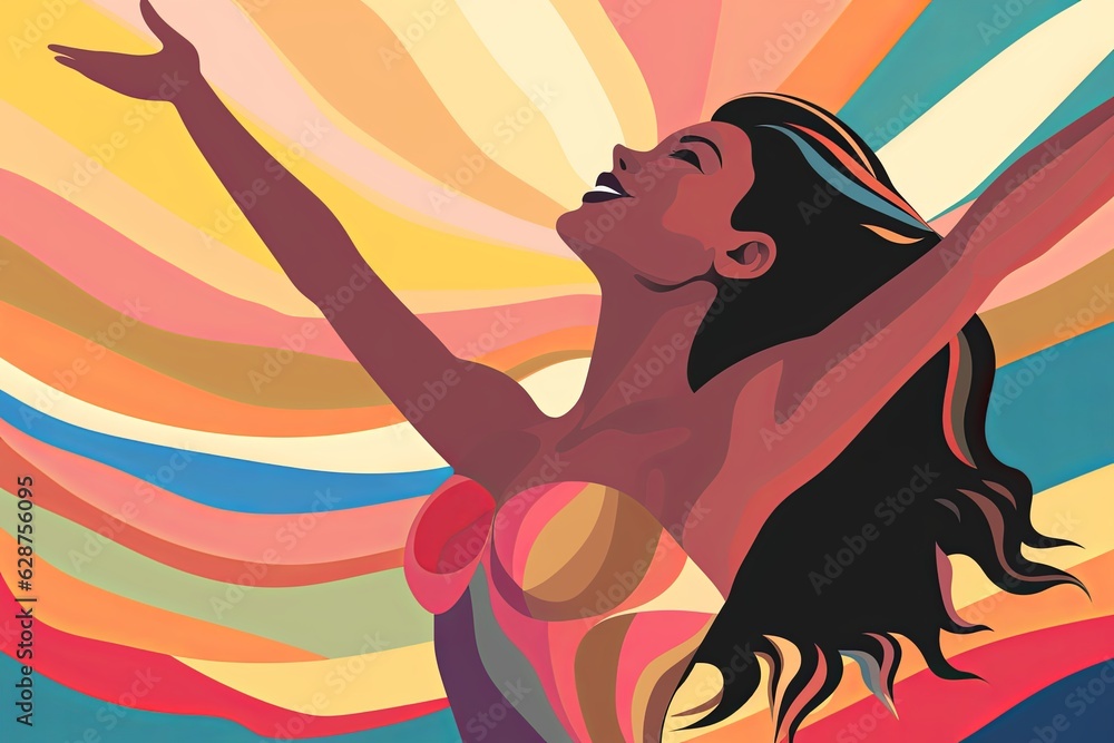 Bold Sleek Graphical Minimalist Female Profile Design