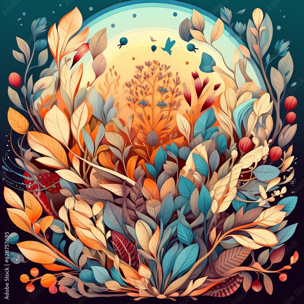 Colorful Geometric Nature Abstract Design Colorful Geometric Nature Abstract Design