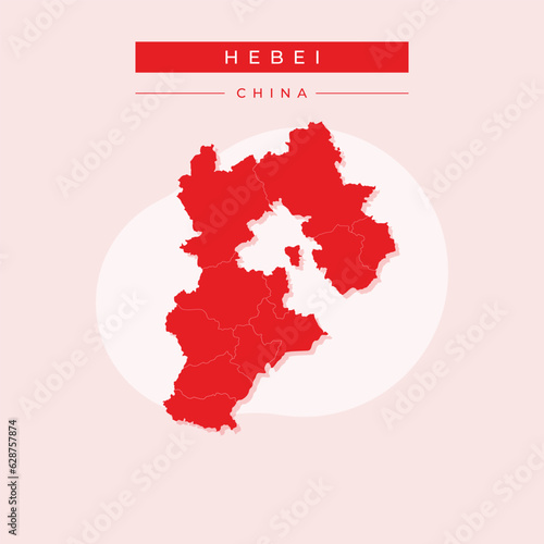 Vector illustration vector of Hebei map China photo