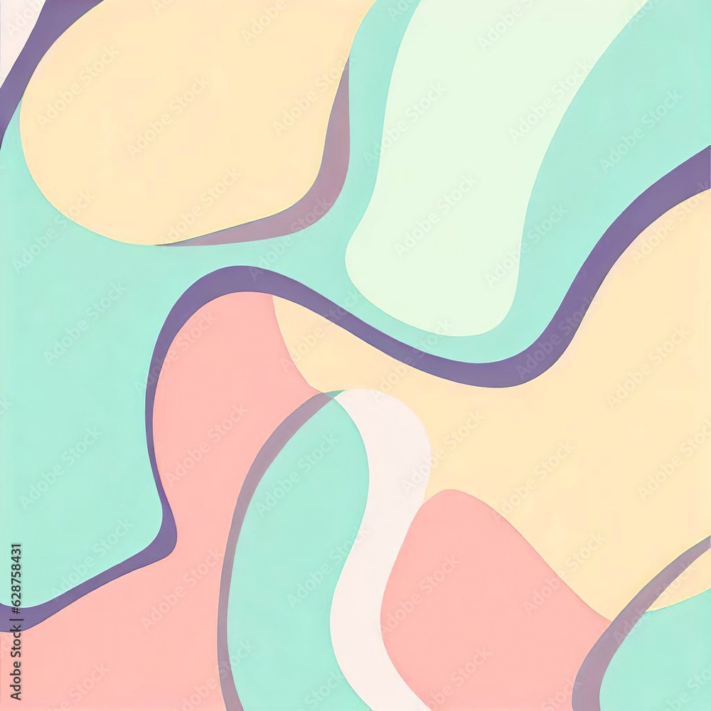 Abstract 2d background, pastel colors