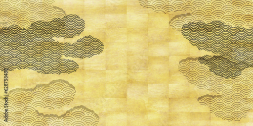 雲海　和柄　波紋　背景