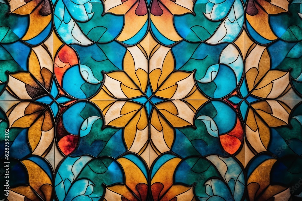 Colorful Tile Pattern Background Colorful Tile Pattern Background