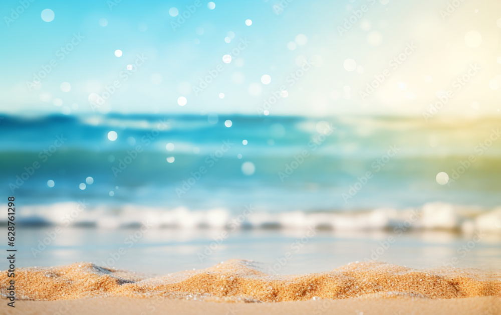 Summer beach background shot in bokeh style Summer beach background shot in bokeh style