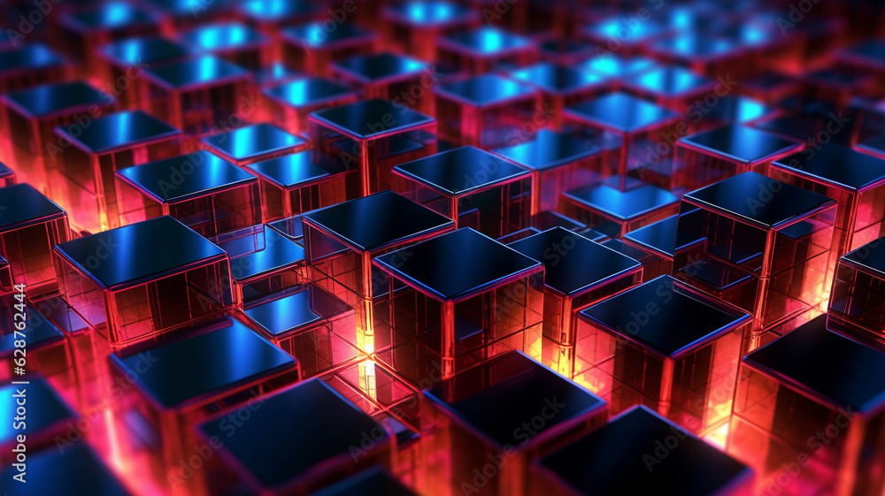 3d square texture, block, led, perspective, shiny illumination neon abstract background, with cubes.
connection, AI generated. 3d square texture, block, led, perspective, shiny illumination neon abstract background, with cubes.
connection, AI generated.