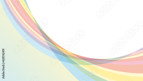 カラフルな波のようなウェーブラインのベクター背景画像