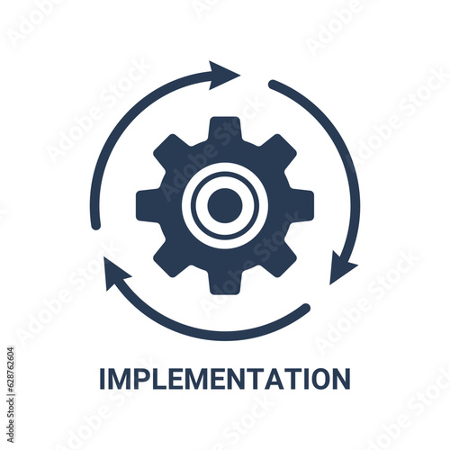 Implementation icon. Trendy modern flat vector implementation icon on white background from general collection, vector illustration