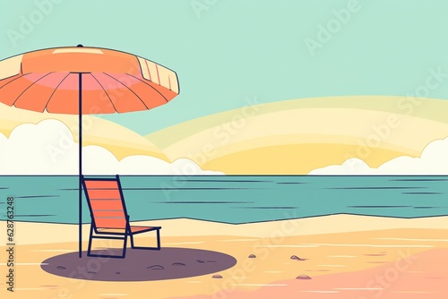 Colorized Drawing of a Summer Beach © AberrantRealities