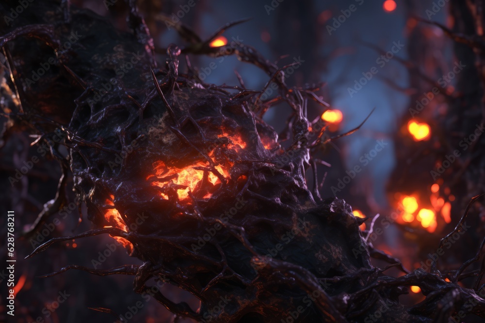 Dark Magic Realism 3D Render Background Dark Magic Realism 3D Render Background