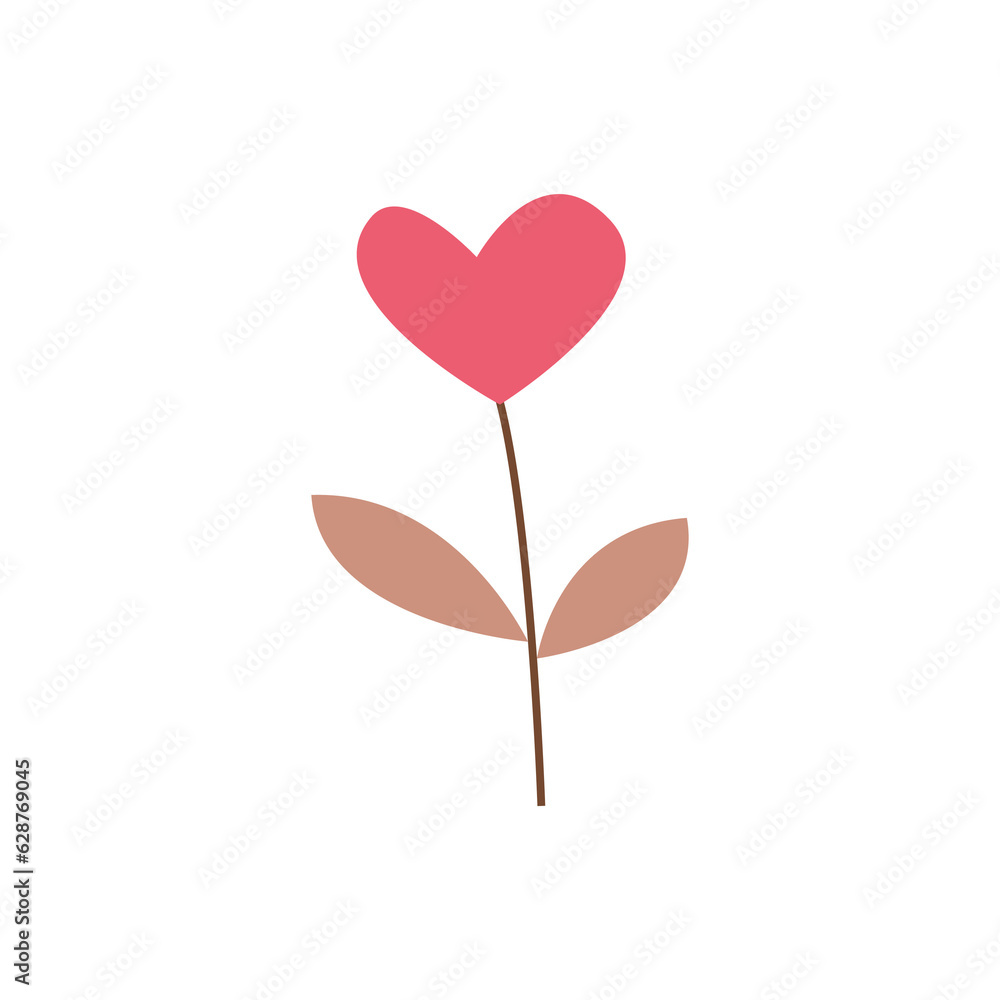 illustration of love flower