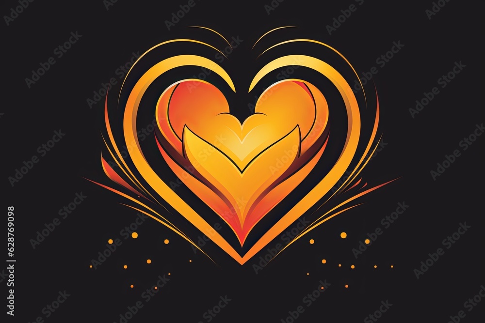 Diverse and Unique Minimalistic Sleek and Defined Heart Design Graphic Diverse and Unique Minimalistic Sleek and Defined Heart Design Graphic