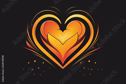 Diverse and Unique Minimalistic Sleek and Defined Heart Design Graphic