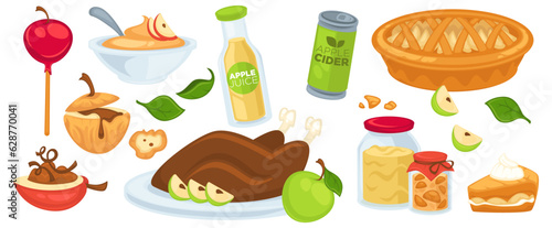 Apple used in cuisine variety of dishes and drinks