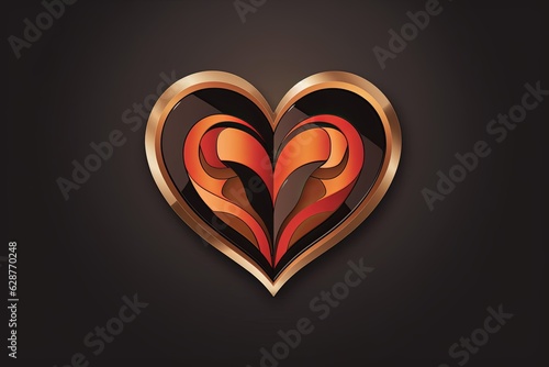 Diverse and Unique Minimalistic Sleek and Defined Heart Design Graphic