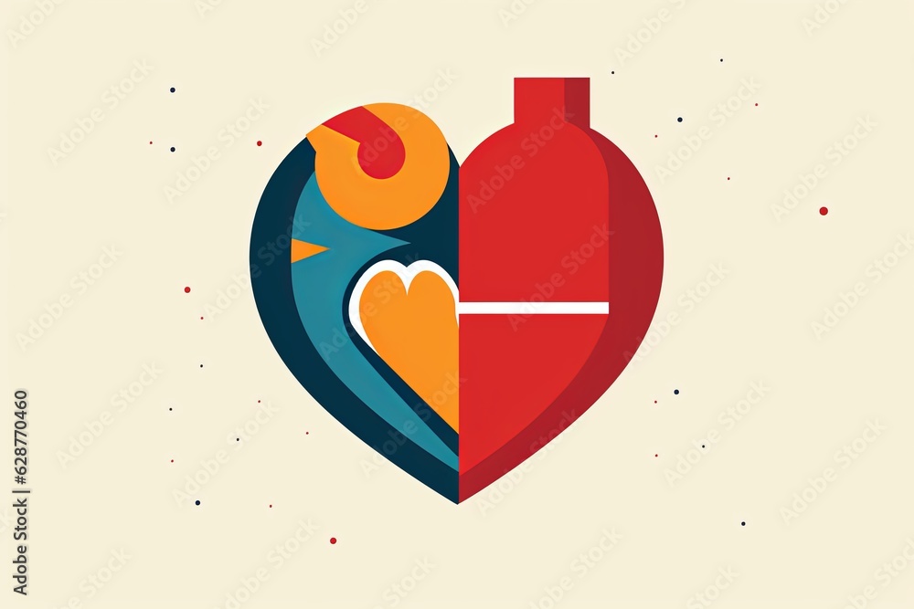 Diverse and Unique Minimalistic Sleek and Defined Heart Design Graphic Diverse and Unique Minimalistic Sleek and Defined Heart Design Graphic